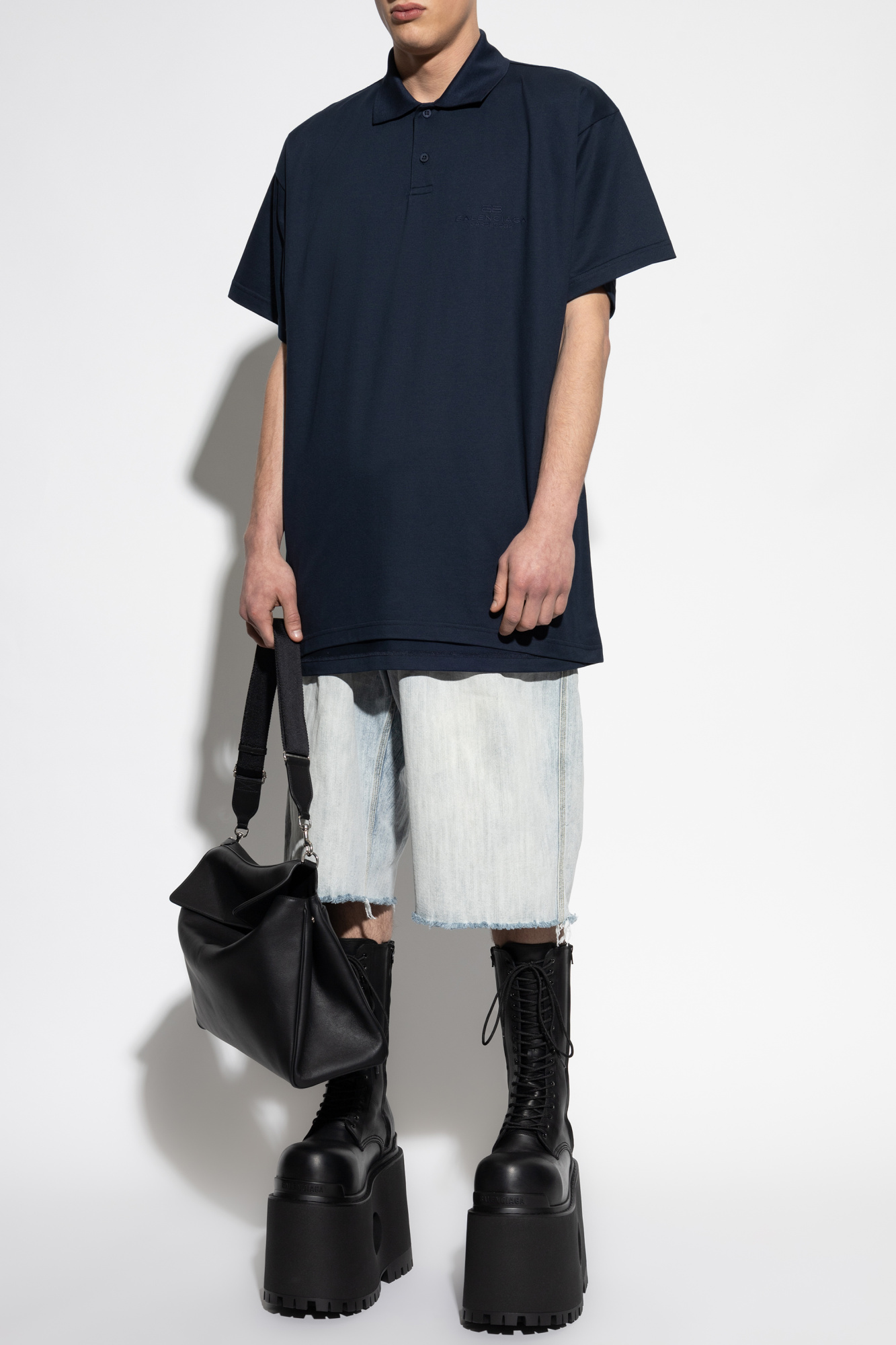 Tシャツ・カットソー BALENCIAGA FW25 Balenciaga Polo (835501 T5231 9040) Balenciaga Polo with embroidered logo | Men's Clothing | Vitkac
